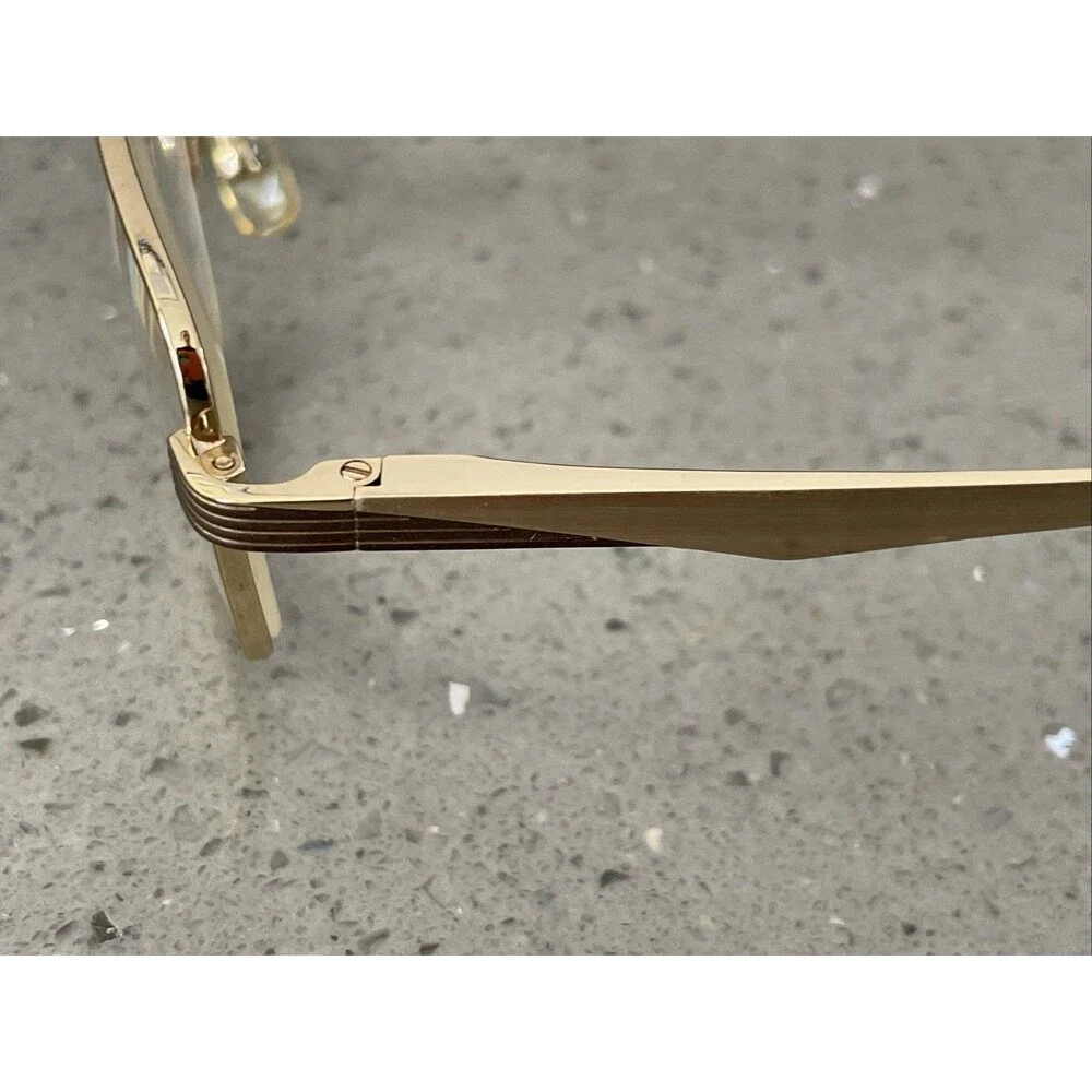 SUNFIRE EYEWEAR 54-16-145 S-8018 EYEGLASSES FRAMES ONLY gold rectangle full rim